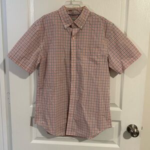 Croft & Barrow Men's Orange and Blue Plaid Shirt